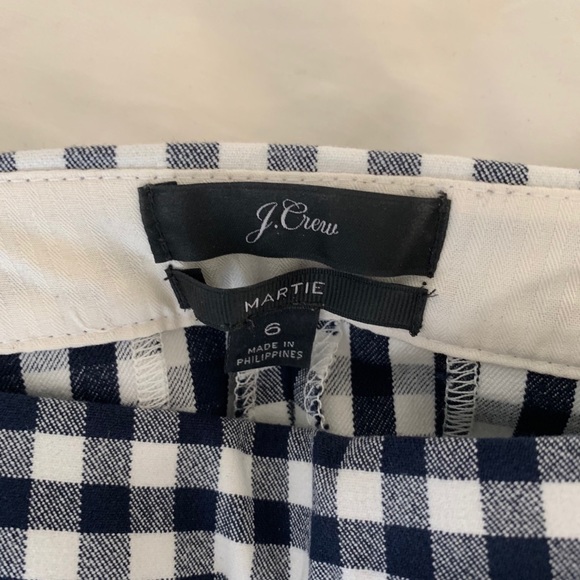 J Crew Martie Gingham Bi-Stretch Pants - Picture 5 of 8